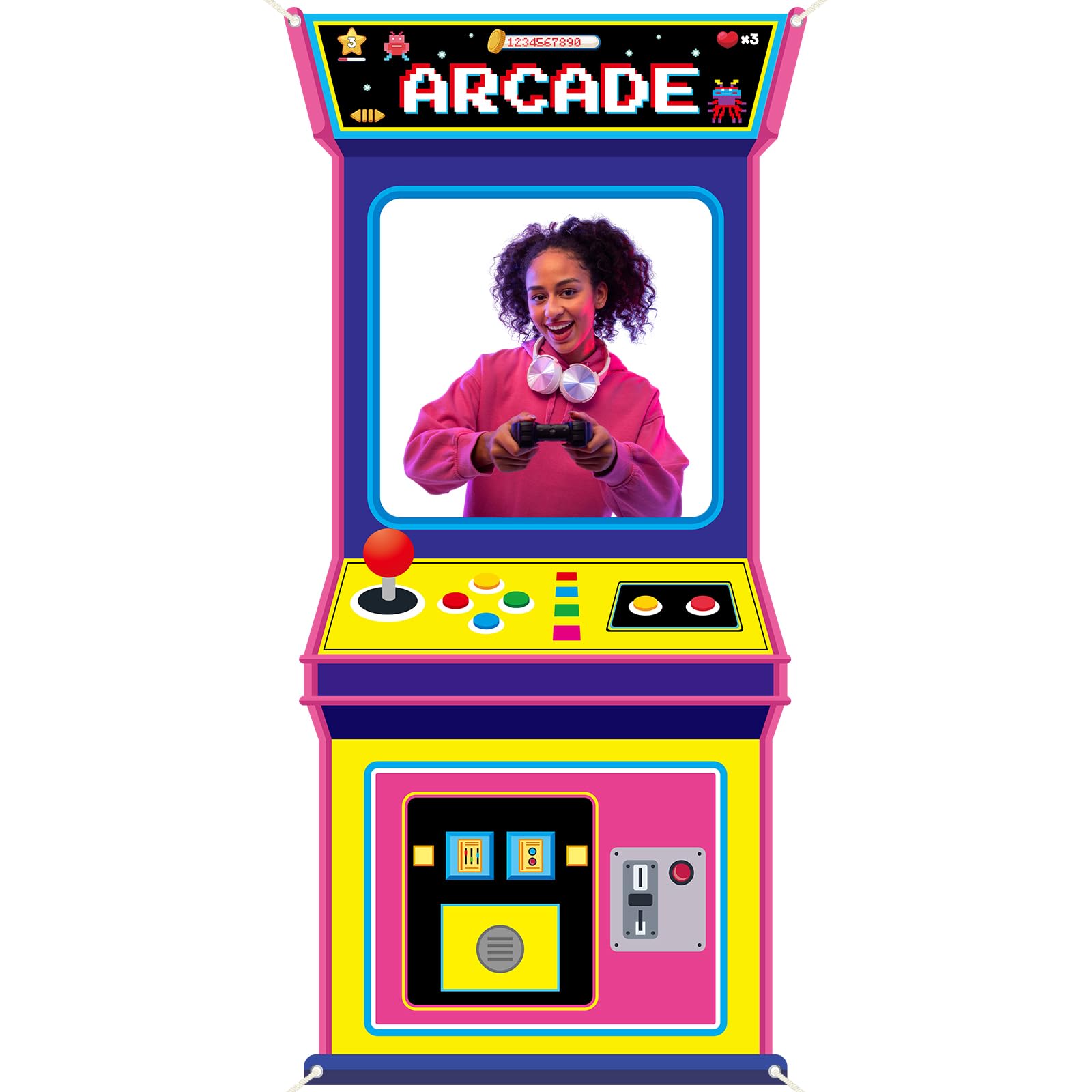 Gaming Retro Arcade - Retro Video Gaming Fabric Arcade Game