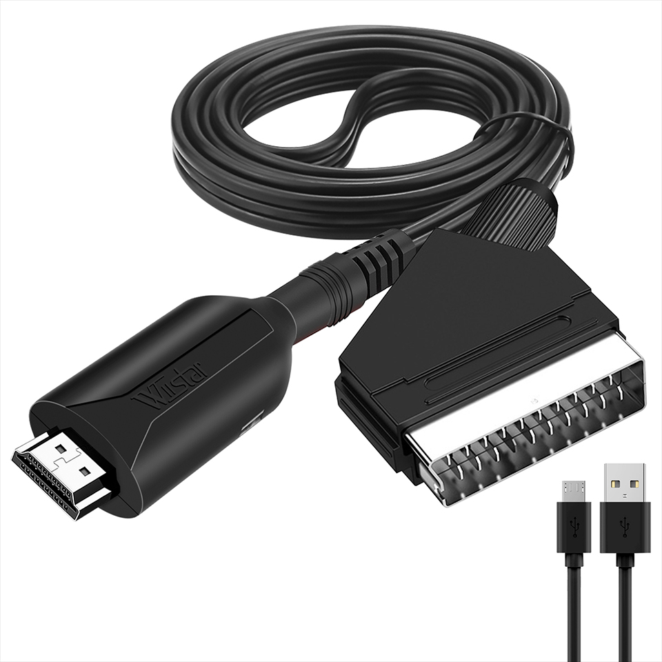 Scart To Hdmi - HDMI-Compatible to SCART Cable Converter HDMI
