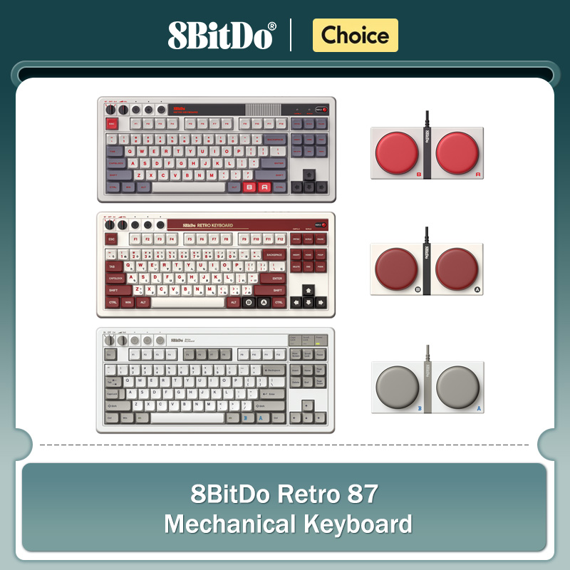 Retro Gaming For Windows - 8Bitdo Retro Mechanical Keyboard,Bluetooth/2.4G/USB-C Hot Swappable