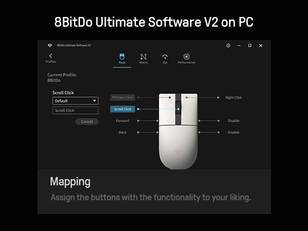 Mouse Gaming Retro - 8BitDo Retro R8 Mouse with PAW
