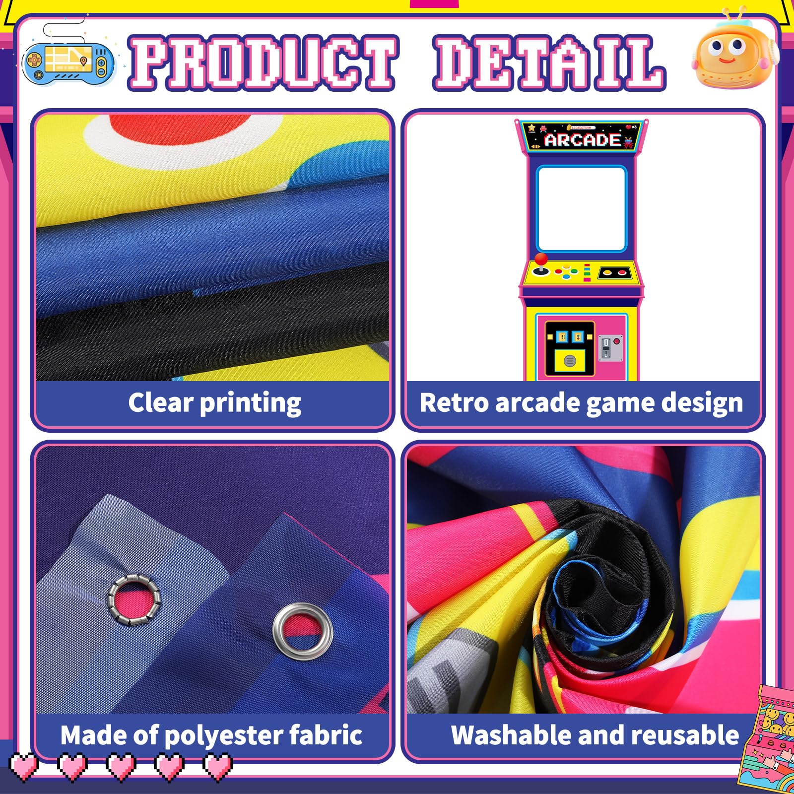 Retro Video Gaming Fabric Arca - Gaming Retro Arcade recension och pris