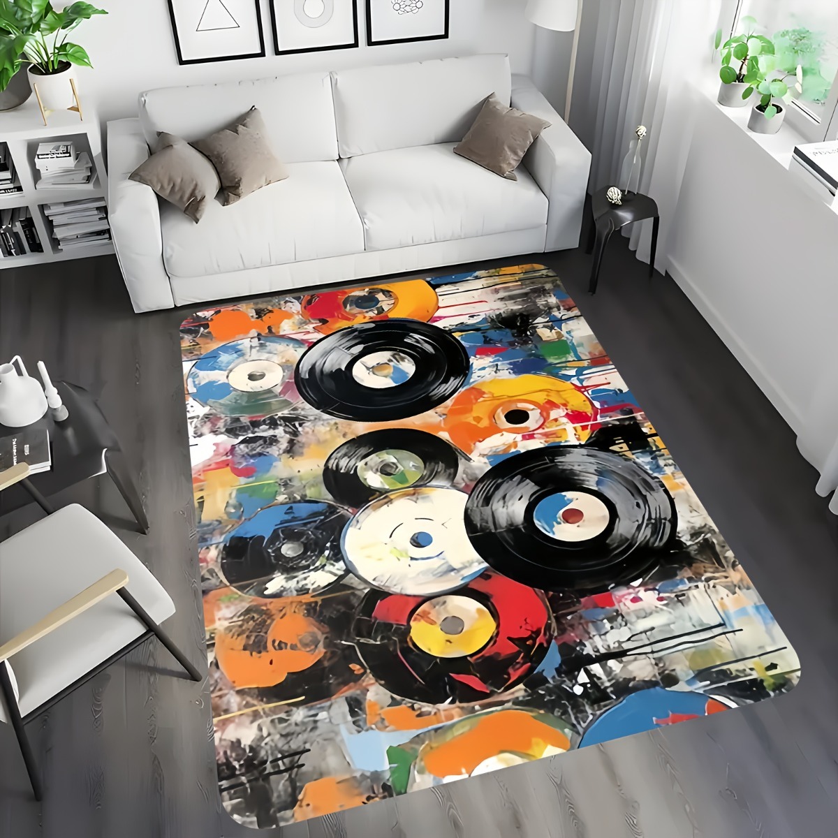 Retro Vinyl Record Area Rug Po - Retro Gaming Lounge recension och pris