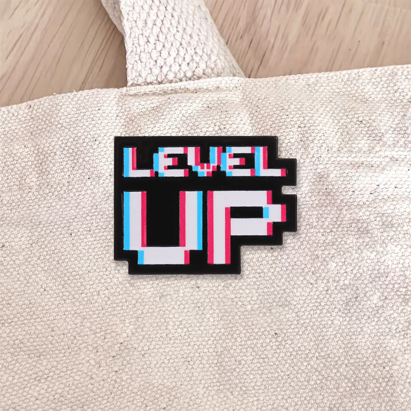 Level Up Pixel Art Glitch Effe - Retro Gaming Achievements recension och pris