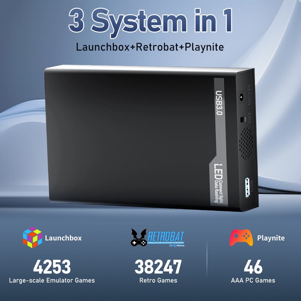 MIX 500GB 3 System in 1 Extern - Retro Gaming Hard Drive recension och pris