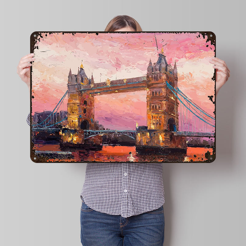 Travel to London Metal Poster  - Retro Gaming In London recension och pris