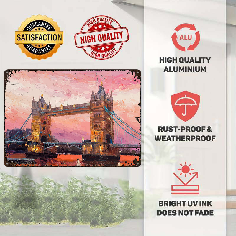 Travel to London Metal Poster  - Retro Gaming In London recension och pris