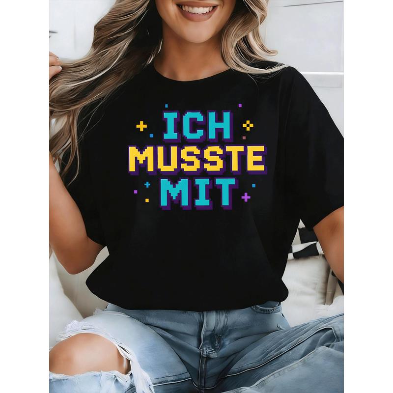 Ich Musste Mit German Meme T-S - Retro Gaming Fonts recension och pris