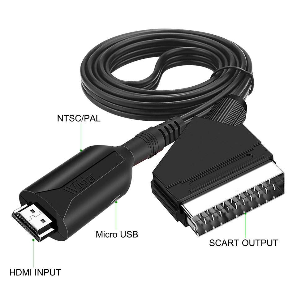 HDMI-Compatible to SCART Cable - Scart To Hdmi recension och pris