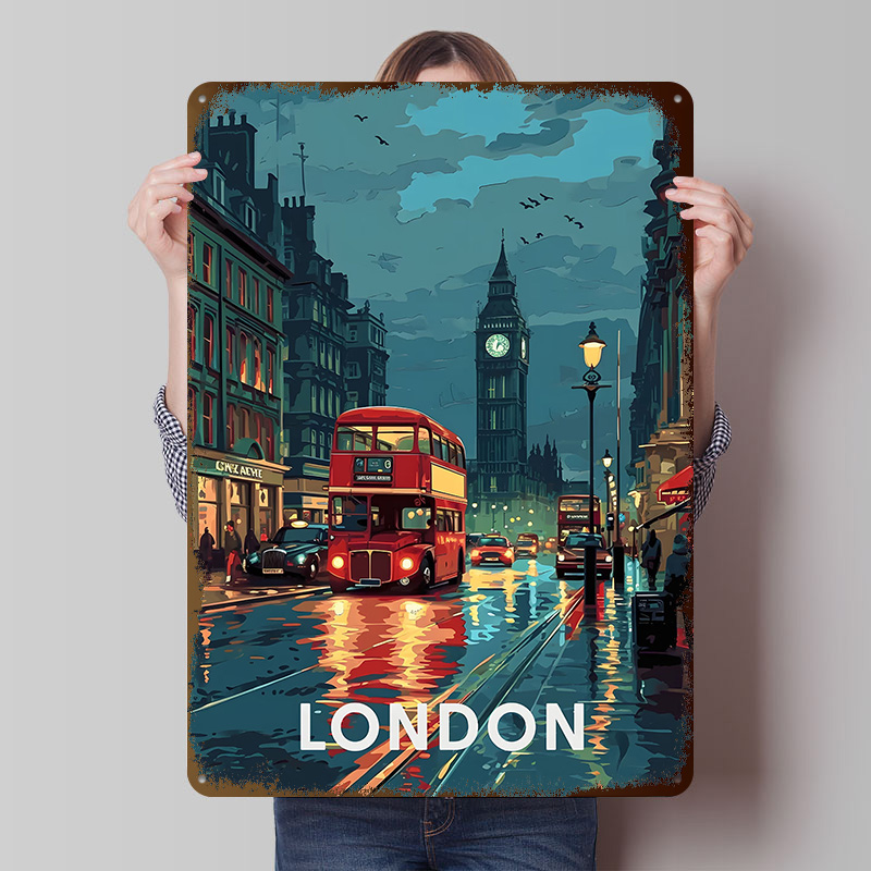 London Big Ben Tinplate Poster - Retro Gaming In London recension och pris