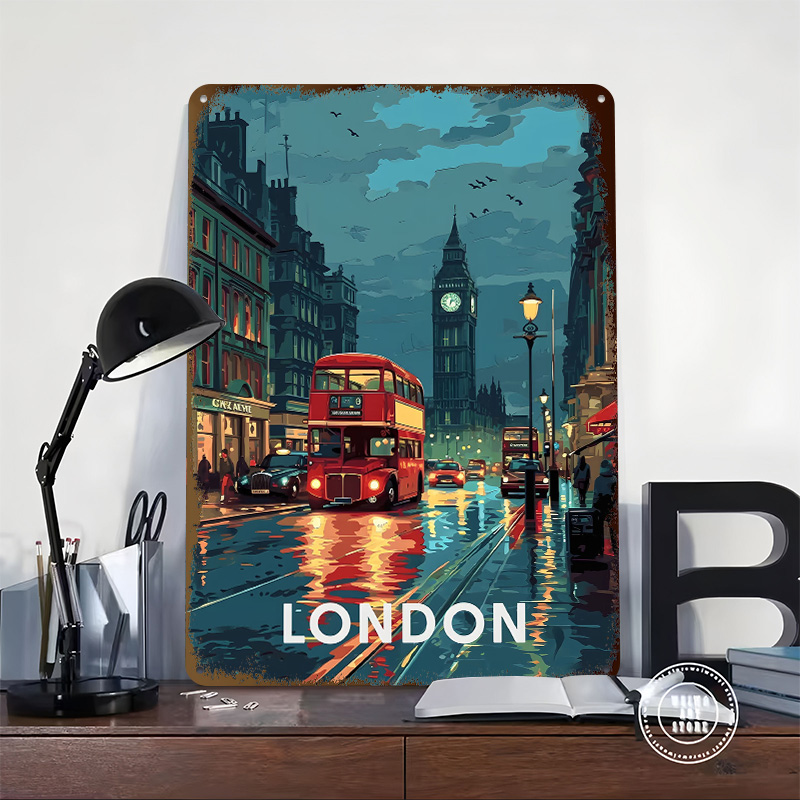 London Big Ben Tinplate Poster - Retro Gaming In London recension och pris