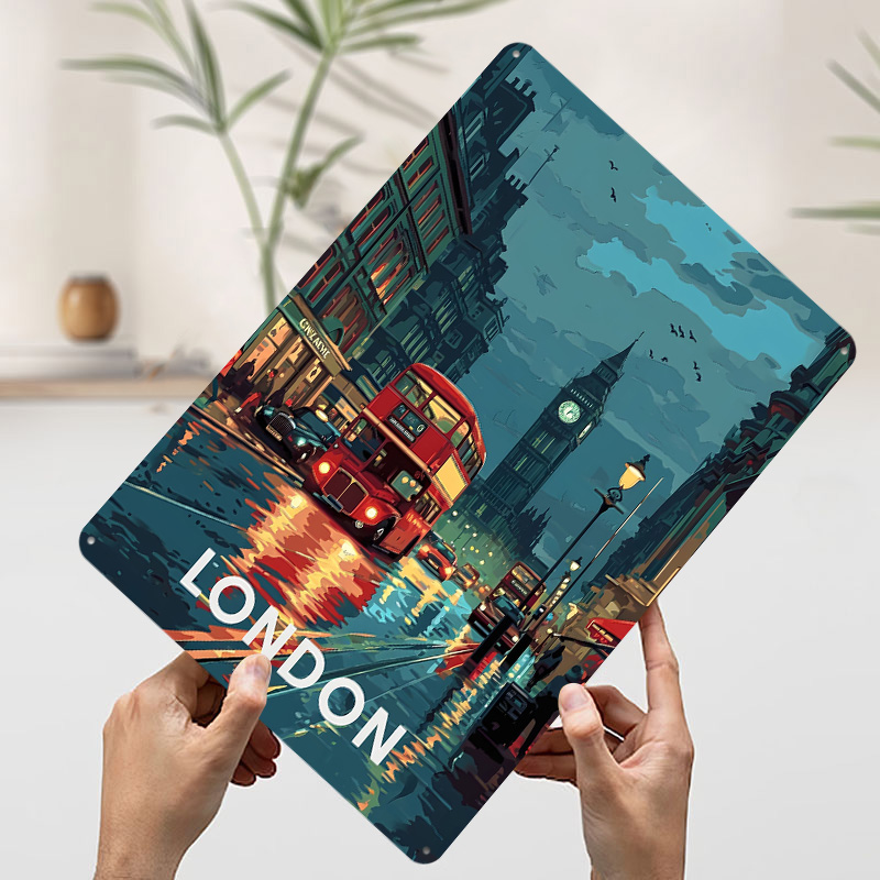 London Big Ben Tinplate Poster - Retro Gaming In London recension och pris