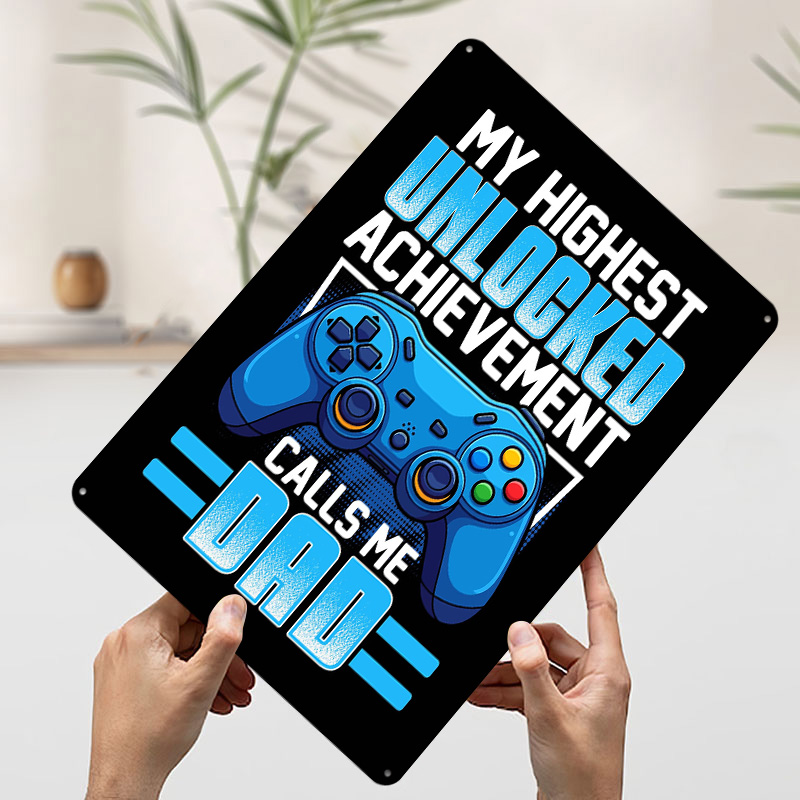 Gaming Dad Achievement Tin Pos - Retro Gaming Achievements recension och pris