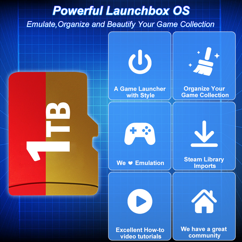 JMachen 1TB Game TF Card Built - Retro Gaming For Windows recension och pris