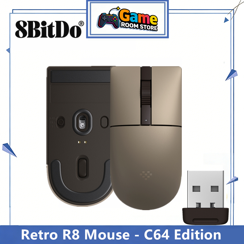 8BitDo Retro R8 Mouse - C64 Ed - Mouse Gaming Retro recension och pris