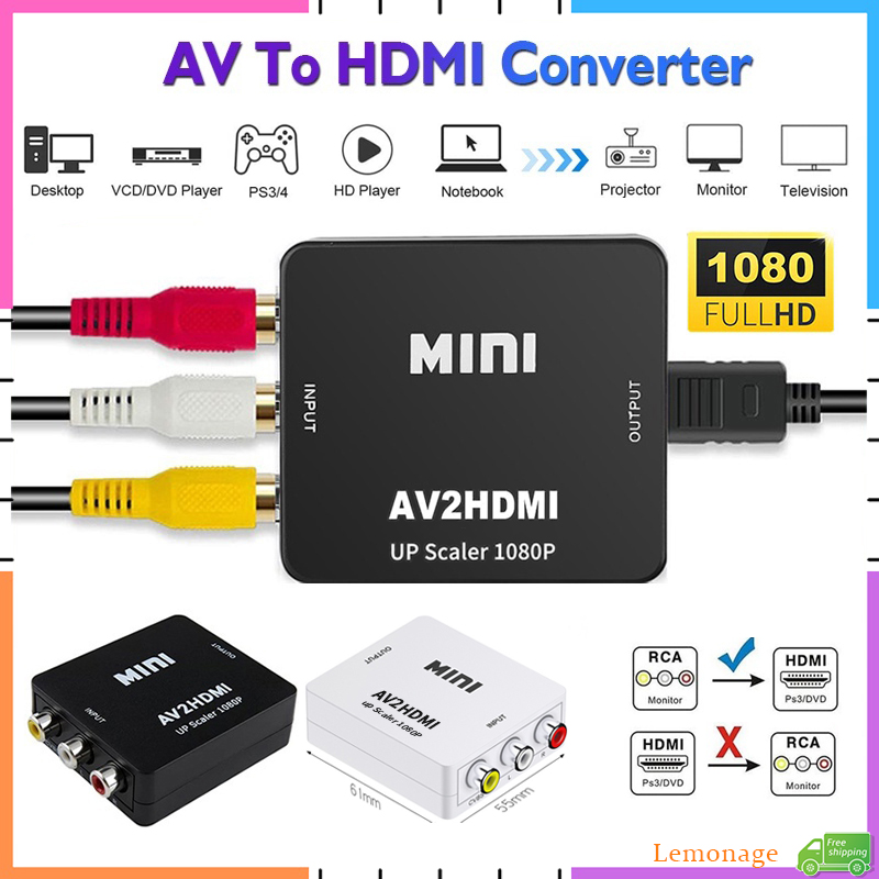 AV RCA to HDMI Converter 1080P - Retro Gaming With Projector recension och pris