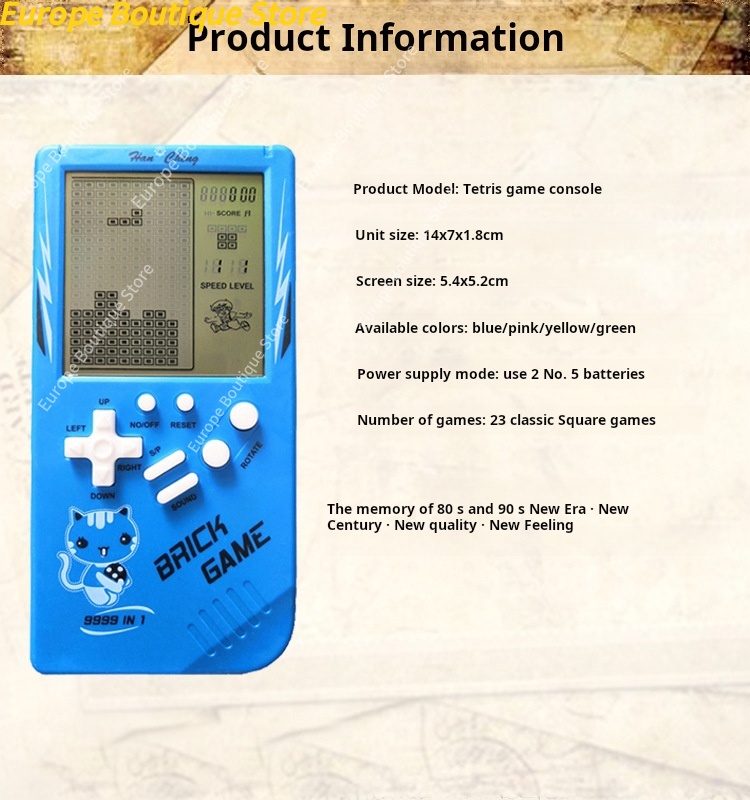 Large Screen Kids Handheld Gam - Gaming Retro Arcade recension och pris