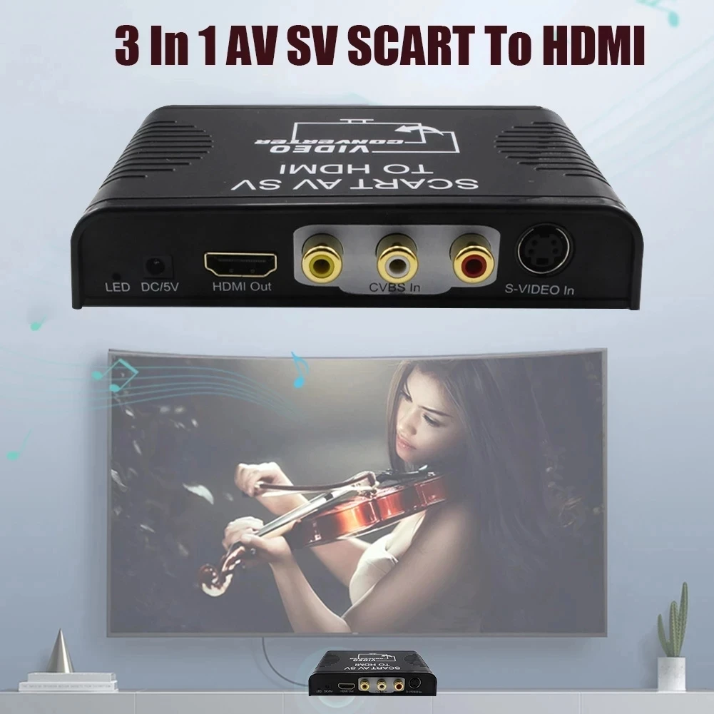 S-video composite AV Scart to  - Scart To Hdmi recension och pris